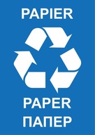Recyklácia nálepiek ~ PAPIER A6 (PL, ENG, UKR)