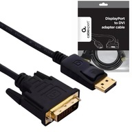K DISPLAYPORT DP - DVI KÁBEL 24+1 FULLHD DP KONVERTOR 1,8M ČIERNY K DISPLAYPORT DP - DVI KÁBEL 24+1 FULLHD DP KONVERTOR 1,8M ČIERNY