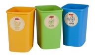 CURVER Sada košov 3x10L ECO Friendly SEGREGATION CURVER Sada košov 3x10L ECO Friendly SEGREGATION