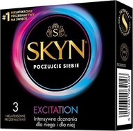 SKYN Excitation nelatexové kondómy 3 kusy