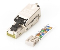 Digitus RJ45 zástrčka kat. 6A DIGITUS (8P8C) T568A/B 10GbE tienená, bez použitia náradia Digitus RJ45 zástrčka kat. 6A DIGITUS (8P8C) T568A/B 10GbE tienená, bez použitia náradia