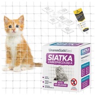 NEINVAZÍVNY SET, BIELA BALKÓNOVÁ SIEŤ PRE MAČKY 5x2 BEZPEČNÉ MAČKY NEINVAZÍVNY SET, BIELA BALKÓNOVÁ SIEŤ PRE MAČKY 5x2 BEZPEČNÉ MAČKY