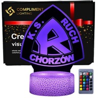 3D nočná lampa ako darček LED USB Klub KS Ruch Chorzów Nożna 3D nočná lampa ako darček LED USB Klub KS Ruch Chorzów Nożna