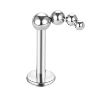 PIERCING Helix Labret strieborná náušnica so 4 lalokmi TYTAN 1,2/8 PIERCING Helix Labret strieborná náušnica so 4 lalokmi TYTAN 1,2/8