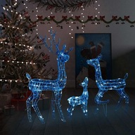 vidaXL Christmas Reindeers Acrylic 300 Blue vidaXL Christmas Reindeers Acrylic 300 Blue