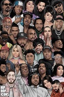 Nástenný plagát Hip Hop Icons 61x91,5 cm Nástenný plagát Hip Hop Icons 61x91,5 cm