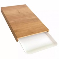 BAMBUSOVÁ DOSKA S POSUVNOU NÁDOBOU 38cm BAMBUSOVÁ DOSKA S POSUVNOU NÁDOBOU 38cm