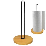 KUCHYŇSKÝ PAPIER STOJAN KÚPEĽŇOVÝ PAPIEROVÝ UTERÁK ČIERNA / BAMBUS KUCHYŇSKÝ PAPIER STOJAN KÚPEĽŇOVÝ PAPIEROVÝ UTERÁK ČIERNA / BAMBUS
