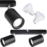 Prisadená BODOVÁ LAMPA pre 2x GU10 LED stropnú trubicu POHYBNÉ LAMPY Prisadená BODOVÁ LAMPA pre 2x GU10 LED stropnú trubicu POHYBNÉ LAMPY