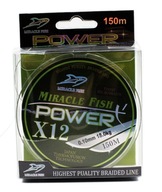 12x zelená pletená šnúra 0,16mm/24,4kg 150m 12x zelená pletená šnúra 0,16mm/24,4kg 150m