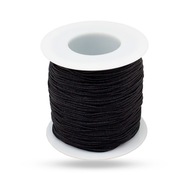 Nylonové vlákno, opletené, pre šperky, čierne, 0,8 mm, 90 m / roll Nylonové vlákno, opletené, pre šperky, čierne, 0,8 mm, 90 m / roll