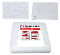 PLACHTA 8x12 BIELA ​​UNIVERZÁLNA VYSTUŽENÁ 12x8 m KRYTINA