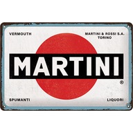 Plaketa darčekový plagát 20x30 Martini logo biele