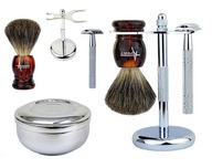 Jazvečia kefka na holenie Sada na holenie Stojan Crucible Razor žiletka Jazvečia kefka na holenie Sada na holenie Stojan Crucible Razor žiletka