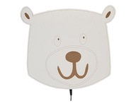 LED RGB BEAR nočná lampa, biela, napájanie zo siete