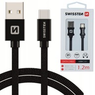 SWISSTEN USB nabíjací kábel USB-C 1,2m 3A SWISSTEN USB nabíjací kábel USB-C 1,2m 3A