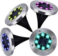 SOLÁRNE LAMPY DO ZÁHRADY SADA 4 PRÍJEZDOVÝCH SVIETIDIEL FAREBNÝ POHON SOLÁRNE LAMPY DO ZÁHRADY SADA 4 PRÍJEZDOVÝCH SVIETIDIEL FAREBNÝ POHON