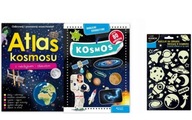 Atlas vesmíru s plagátom+nálepky+nálepky na oblečenie Žiar v tme Atlas vesmíru s plagátom+nálepky+nálepky na oblečenie Žiar v tme
