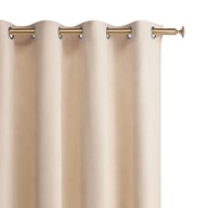 Velúrový záves pripravený do obývačky 140x280 s očkami Charmy cream S Velúrový záves pripravený do obývačky 140x280 s očkami Charmy cream S