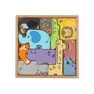 Drevené puzzle zvieratká z posádky zoo