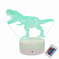 3D LED DINOSAUR T-REX JURASSKÁ PARKOVÁ LAMPA + DIAĽK 3D LED DINOSAUR T-REX JURASSKÁ PARKOVÁ LAMPA + DIAĽK