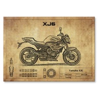 Kovový plagát Yamaha XJ6 Gift S