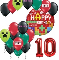 BALÓNY súprava na 10-ročné narodeniny PIXEL TNT BALÓNY súprava na 10-ročné narodeniny PIXEL TNT