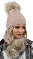 Béžová POLISH Set HAT SCARF Alpaca Al4 šatka Béžová POLISH Set HAT SCARF Alpaca Al4 šatka
