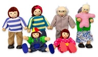 Bábiky Rodzinka Dolls do domčeka pre bábiky 7 bábik