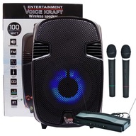 KARAOKE SET USB SD MP3 BLUETOOTH + 2 BEZDRÔTOVÉ MIKRO