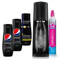 SodaStream Terra Carbonator Black Bottle 3 sirupy SodaStream Terra Carbonator Black Bottle 3 sirupy