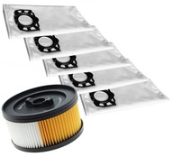 5x TAŠKY + KRUHÝ FILTER PRE KARCHER WD4 WD5 5x TAŠKY + KRUHÝ FILTER PRE KARCHER WD4 WD5