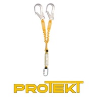 Dvojité lano s tlmičom Protekt ABM SCF 1,5m BW260 AZ011 2x AZ023 Dvojité lano s tlmičom Protekt ABM SCF 1,5m BW260 AZ011 2x AZ023
