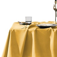 Obrus ​​odolný voči škvrnám 140x220 na stôl AURA, horčicový, hladký, tradičný Room99