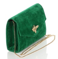 Salvare Suede Green Clutch Chain W73z Salvare Suede Green Clutch Chain W73z