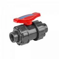 PVC dvojskrutkový guľový ventil GW3/4''/ GW3/4''