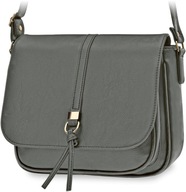 ŠEDÁ dámska crossbody kabelka na ramennom popruhu