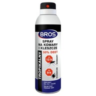 BROS - SPREJ NA KOMÁRY A KLIŠŤATY 50% DEET 180ml BROS - SPREJ NA KOMÁRY A KLIŠŤATY 50% DEET 180ml