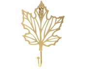Závesný háčik, kovová rukoväť, zlatý javorový list, 17 cm