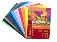 Kartón A4 mix 12 farieb 60 listov 210 g/m2 LINE Kartón A4 mix 12 farieb 60 listov 210 g/m2 LINE