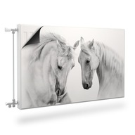 Magnetický kryt na radiátor White HORSES 110x60 Magnetický kryt na radiátor White HORSES 110x60
