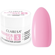 Claresa RUBBER GEL gél na stavbu predlžovania nechtov builder 3 45g Claresa RUBBER GEL gél na stavbu predlžovania nechtov builder 3 45g