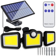 VÝKONNÁ SOLARNÁ LAMPA 3v1 LED COB SAMOSTATNÝ PANEL SÚMRAK POHYBOVÝ SENZOR + DIAĽK. VÝKONNÁ SOLARNÁ LAMPA 3v1 LED COB SAMOSTATNÝ PANEL SÚMRAK POHYBOVÝ SENZOR + DIAĽK.