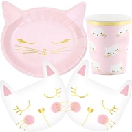 CAT set, taniere, šálky, obrúsky, CAT party CAT set, taniere, šálky, obrúsky, CAT party