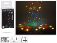 Akumulátorové osvetlenie vianočného stromčeka na drôte, 40 farebných LED diód