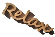 Drevený nápis Relax, dub, dub, vyrobený z dreva, 10 cm