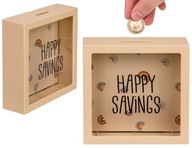 Veľké sklenené prasiatko Happy Savings