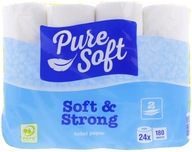 2-vrstvový toaletný papier, 180 listov Pure Soft