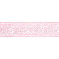 Ozdoby na tortu Cukrová čipka 07 ružový prášok