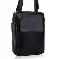 Pánska taška cez rameno BETLEWSKI, kožená kabelka, puzdro z prírodnej kože